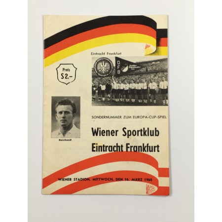 copy of Programm Wiener Sportclub - Eintracht Frankfurt, 1960