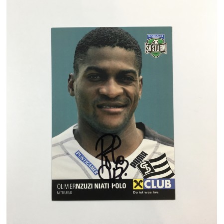Autogrammkarte Sturm Graz, Olivier Nzuzi Niati-Polo