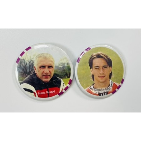 2x Button Austria Salzburg, Krankl & Safar