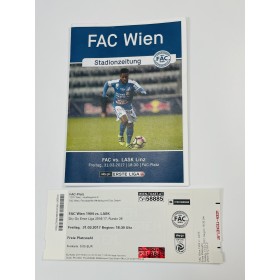 Programm & Ticket Floridsdorfer Athletiksportclub - LASK Linz, 2017