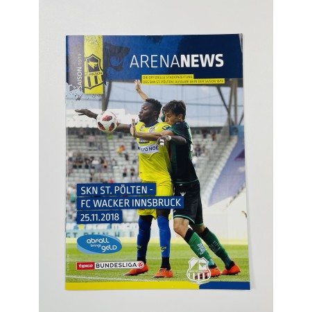 Programm SKN St. Pölten - Wacker Innsbruck, 2018
