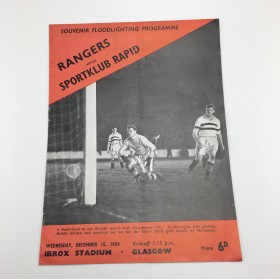 copy of Museum Programm Glasgow Rangers (SCO) - Rapid Wien (AUT), 1954