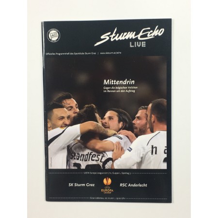 Programm Sturm Graz - RSC Anderlecht, 2011