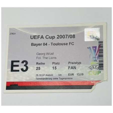 Ticket Bayer Leverkusen - FC Toulouse, 2007