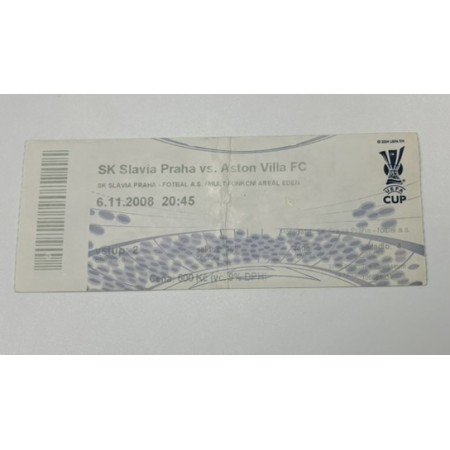 Ticket SK Slavia Prag - Aston Villa, 2008