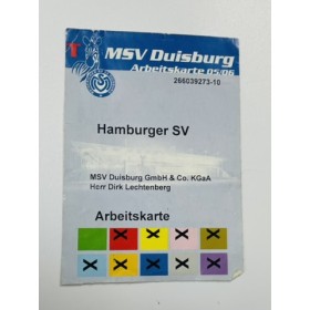 Ticket MSV Duisburg - Hamburger SV, HSV, 2005/06