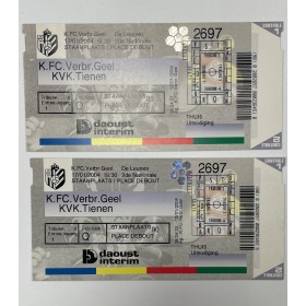 2x Ticket KFC Verbroedering Geel (BEL) - KVK Tienen (BEL), 2004