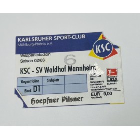 Ticket Karlsruher SC/KSC (GER) - SV Waldhof Mannheim (GER), 2002/03
