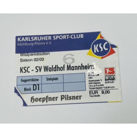 Ticket Karlsruher SC/KSC (GER) - SV Waldhof Mannheim (GER), 2002/03