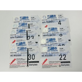 9x Ticket MSV Duisburg (GER), 1997/98