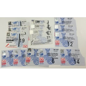 14x Ticket MSV Duisburg (GER), 1999/00