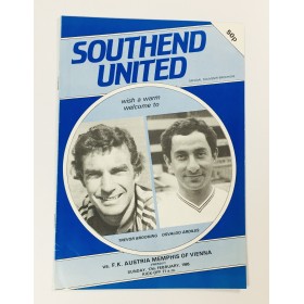 copy of Programm Southend United (ENG) - Austria Wien, 1985