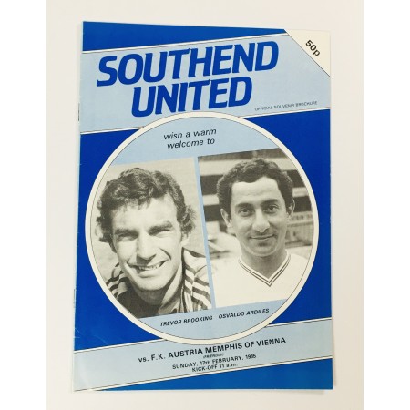 copy of Programm Southend United (ENG) - Austria Wien, 1985