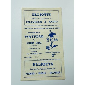 copy of PRI Programm Sturm Graz - Watford FC, 1956