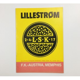 Programm Lillestrøm SK (NOR) - Austria Wien, 1978
