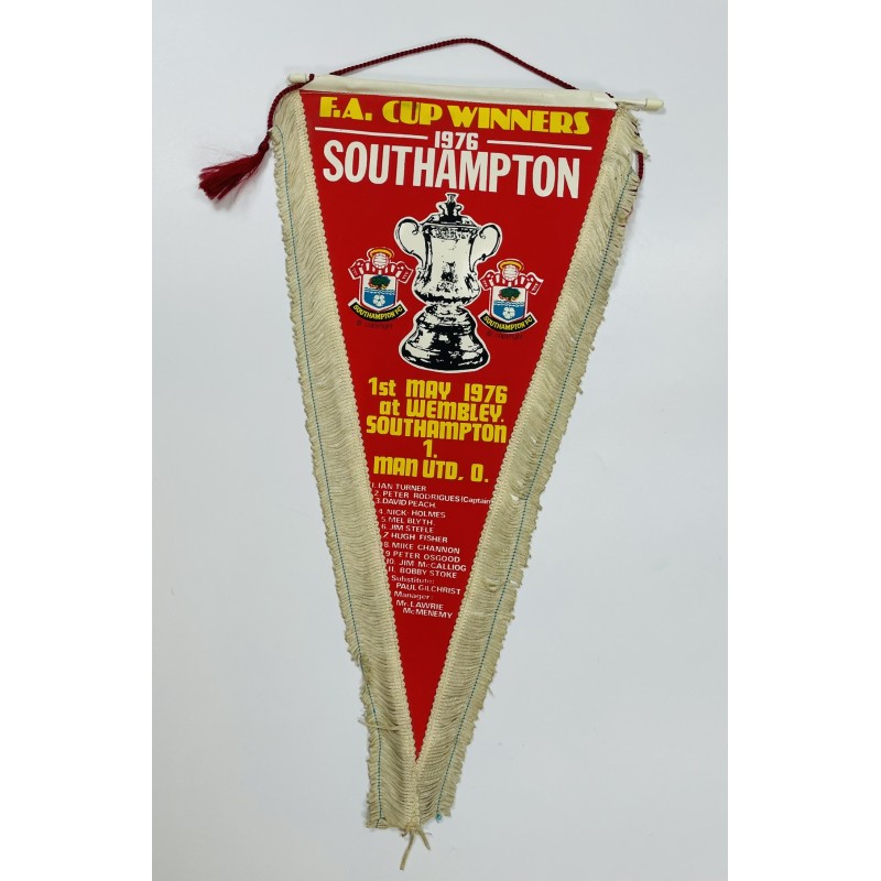 Fanion Vintage Southampton FC – Rare Wimpel Angleterre Ancien