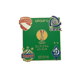Pin Rapid Wien, FC Thun, KRC Genk, Dynamo Kiew, grün