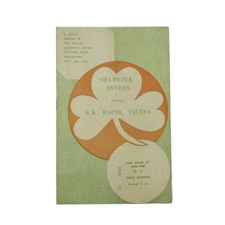 Programm Shamrock Rovers (IRL) - Rapid Wien (AUT), 1964