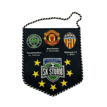 Wimpel Sturm Graz, Panathinaikos Athen, Manchester United, Valencia CF
