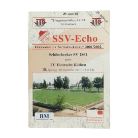 Programm Schönebecker SV 1861 (GER) - FC Eintracht Köthen (GER)
