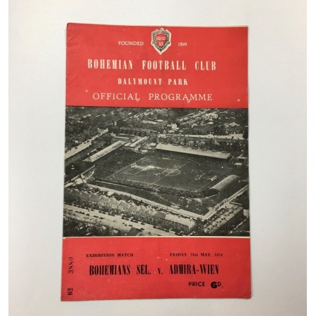 copy of Museum Programm Bohemians FC (IRL) - Admira Wien (AUT), 1954