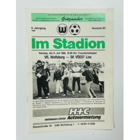 Programm VFL Wolfsburg (GER) - SK Vöest Linz (AUT), 1988