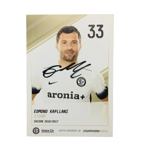 Autogrammkarte Edmond Kapllani (ALB), Sportvereinigung Elversberg (GER)