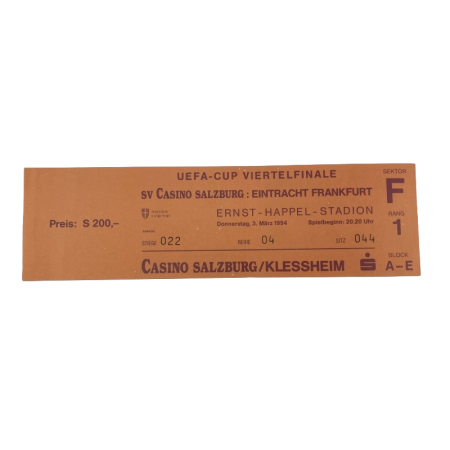 Ticket Austria Salzburg - Eintracht Frankfurt, 1994