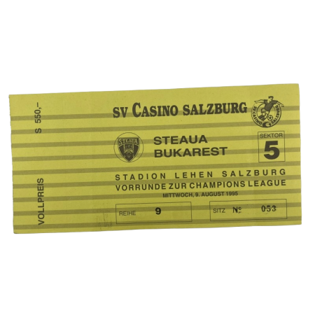 Ticket Austria Salzburg - Steaua Bukarest, 1995