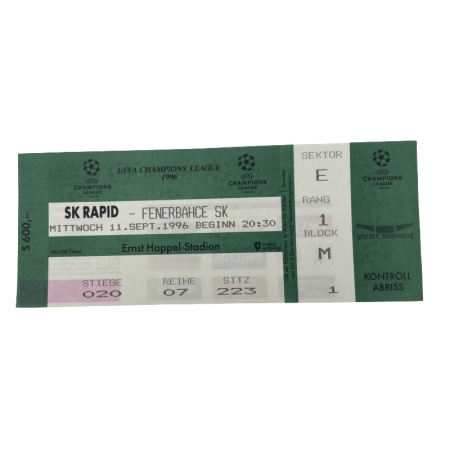 Ticket Rapid Wien - Fenerbahce Istanbul, 1996