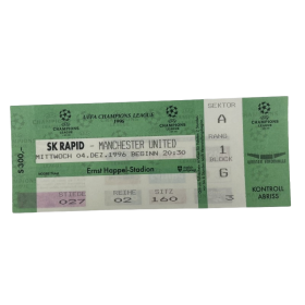 Ticket Rapid Wien - Manchester United, 1996