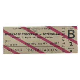 Ticket SV Stockerau - Tottenham Hotspur, 1991