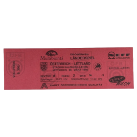 Ticket Österreich - Lettland, 1995