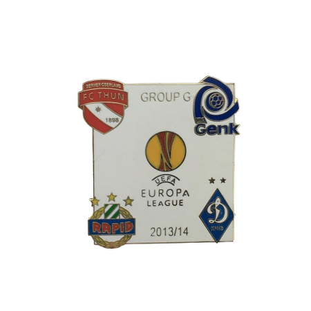 Pin Rapid Wien, FC Thun, KRC Genk, Dynamo Kiew, weiss