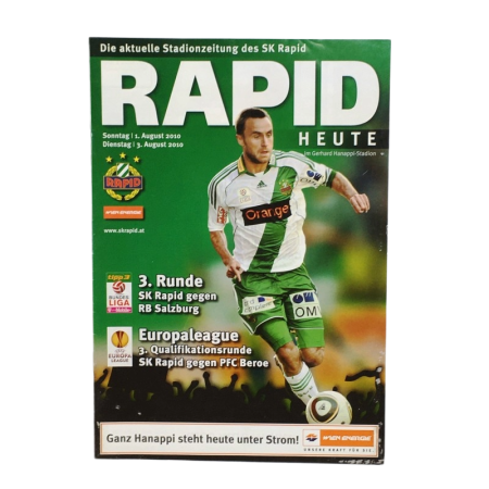 Programm Rapid Wien - FC RB Salzburg & PFC Beroe (BUL), 2010