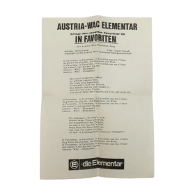 Songtext Austria Wien, der Austria-WAC Elementar-Song