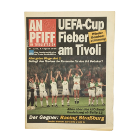 Programm FC Tirol (AUT) - Racing Strassburg (FRA), 1995