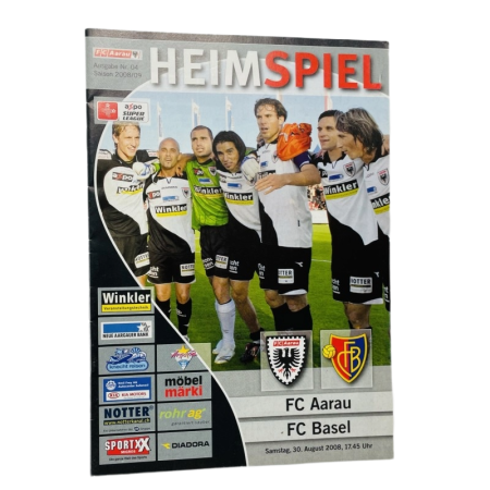 Programm FC Aarau (SUI) - FC Basel (SUI), 2008