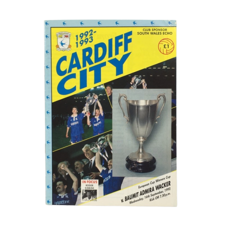 Programm Cardiff City (WAL) - Admira Wacker (AUT), 1992