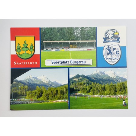 Stadionpostkarte FC Pinzgau Saalfelden, Sportplatz Bürgerau