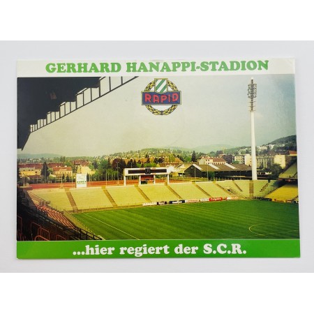 Stadionpostkarte Rapid Wien, hier regiert der SCR