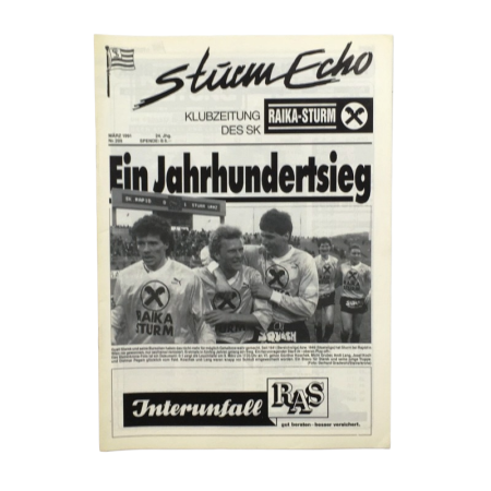 Vereinsmagazin Sturm Graz Echo, Nr. 205 von 1991