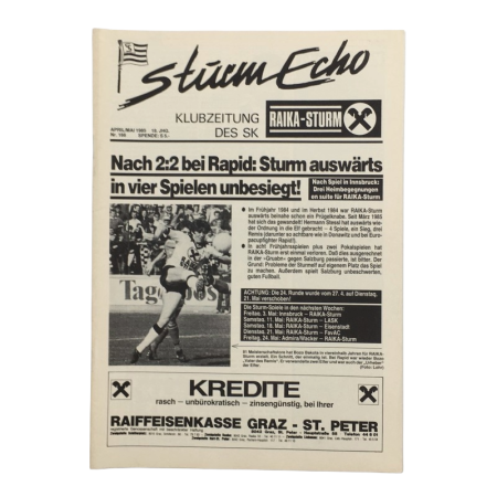 Vereinsmagazin Sturm Graz Echo, Nr. 166 von 1985