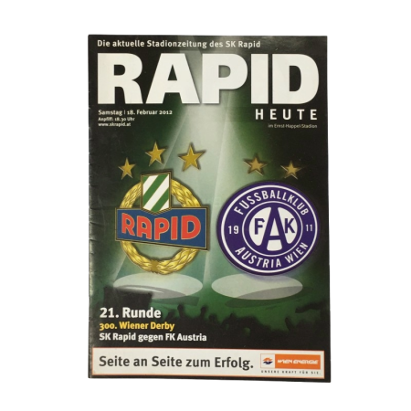 Programm Rapid Wien - Austria Wien, 2012