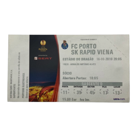 Ticket FC Porto (POR) - Rapid Wien (AUT), 2010