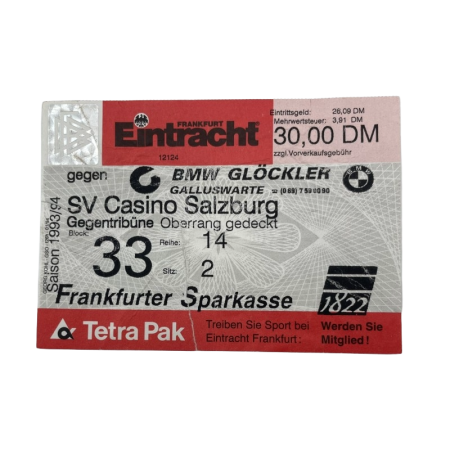 Ticket Eintracht Frankfurt - Austria Salzburg, 1994