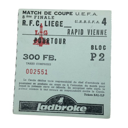 Ticket Standard Lüttich/Liege (BEL) - Rapid Wien, 1989