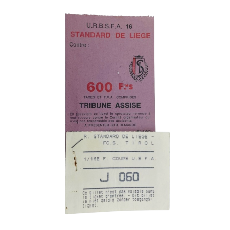 Ticket Standard Lüttich/Liege (BEL) - FC Tirol/Wacker Innsbruck (AUT), 1986