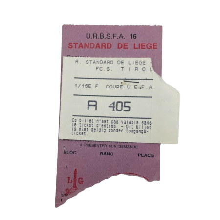 Ticket Standard Lüttich/Liege (BEL) - FC Tirol/Wacker Innsbruck (AUT), 1986