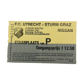 Ticket FC Utrecht (NED) - Sturm Graz, 1991